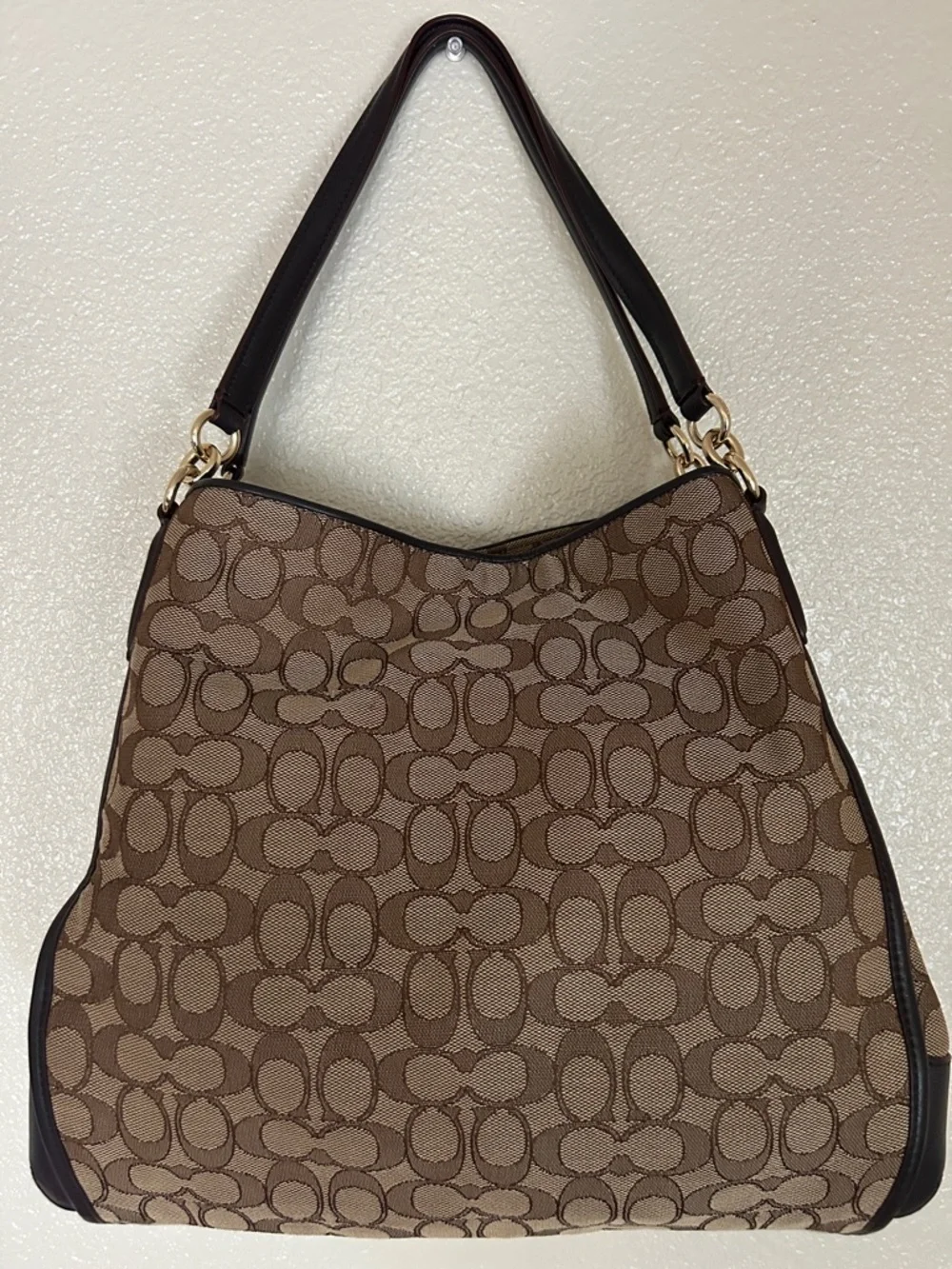 Coach Phoebe Shoulder Bag F36424 Khaki/Brown Signature Canvas – Classic & Chic